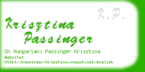 krisztina passinger business card